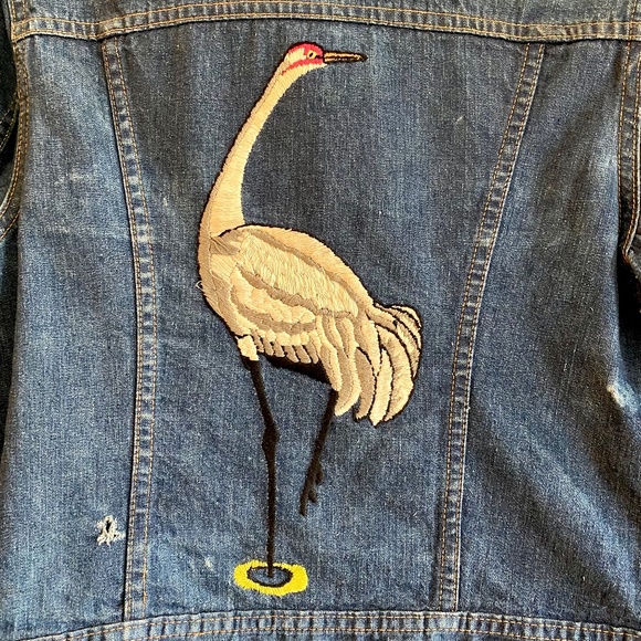 Vintage 70’s LEE RIDERS Distressed Denim Jacket Embroidery (imogene + willie) - Picture 4 of 8